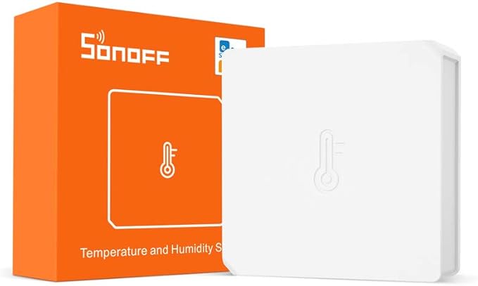 SONOFF SNZB-02 ZigBee Indoor Temperature and Humidity Sensor for Checking the Room Climate, Indoor Thermometer Hygrometer with Alert, Compatible with Alexa Google Home, ZigBee 3.0 Bridge Required