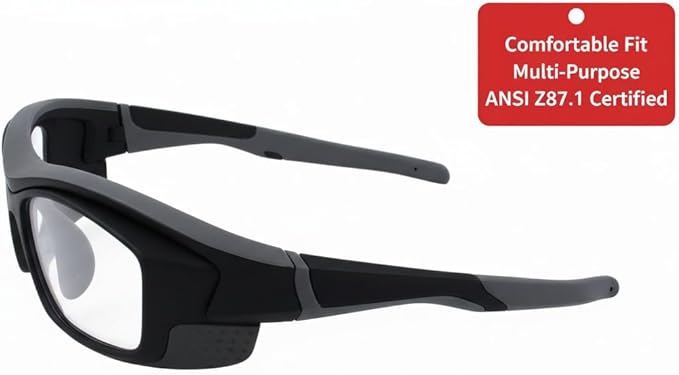 NITRO - Safety Glasses Protective Eyewear for Men and Women - ANSI z87.1 Safety Glasses - Impact Resistant, Comfortable Eye Protection for Industrial, Construction, Consumer, and Sports