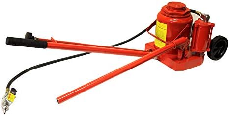Stark USA 50-Ton Air Hydraulic Floor Jack (100,000 lbs) Capacity Handle Bottle Jack Built-in Wheels Maneuverability, Garage Repair Truck Shops Air Jack