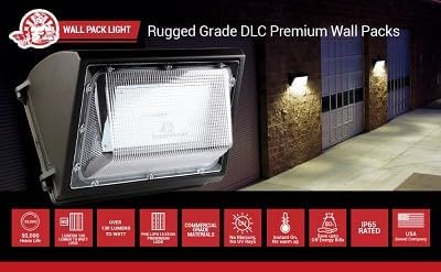 RuggedGrade 100W LED Wall Pack with Photocell - 15,400 Lumens - Durado IV Series - Full Tunable - Color Selectable 3000K/4000K/5000K - Outdoor LED Wall Light - DLC 5.1 Premium