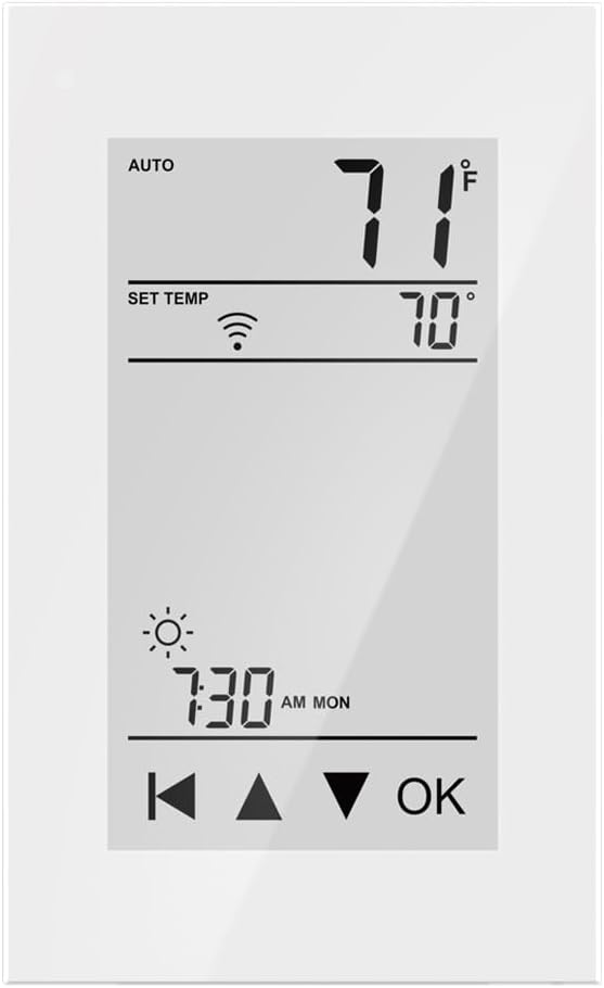 Thermostat THERMAEGH Smart Home/WiFi Thermostat w/Built-in GFCI for Control of 120V or 240V Radiant Heat Includes Floor Sensor