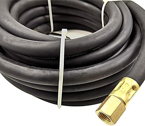 Heavy-Duty 3/8" x 25 ft Rubber Air Hose - 300 PSI- Built for durability and long-lasting performance in demanding environments. - D16112