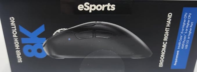 Pulsar Gaming Gears Xlite v4 eS Wireless Gaming Mouse Ergonomic, Optical Switch, 32000 DPI, 750 IPS, XS-1 Sensor, OLED Display, Driverless, 8k Dongle Included (Mini, Black)