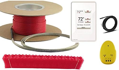 40 Sqft Warming Systems 120 V Electric Tile Radiant Floor Heating Cable with Touch Screen Programmable Thermostat