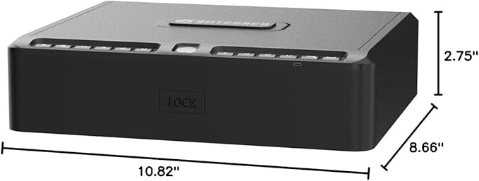 BILLCONCH Gun Safe for Handgun - Biometric Gun Safe 4 Ways Quick Access with Fingerprint/Full-digital Keypad/Key/APP Lock Handgun Pistol Safe for Nightstand Bedside Home