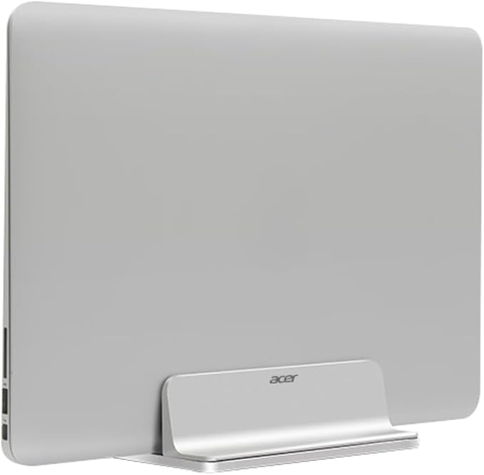 acer Vertical Laptop Stand Holder-MacBook Air Stand Vertical Aluminum with Adjustable Dock Slot Size, Aluminum Desktop Notebook Dock Holder Fits All MacBook, Gaming Laptops, Chromebook