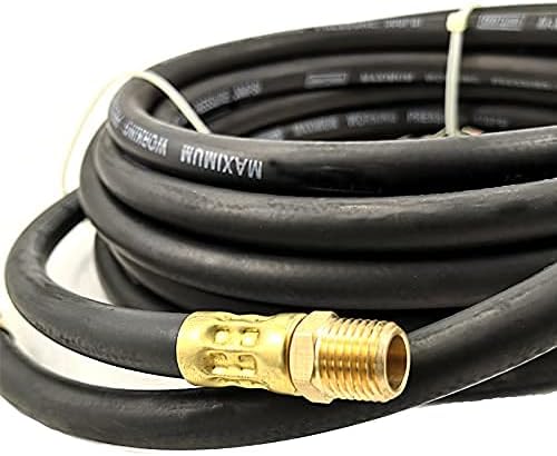 Heavy-Duty 3/8" x 25 ft Rubber Air Hose - 300 PSI- Built for durability and long-lasting performance in demanding environments. - D16112