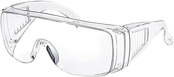 Clear Safety Glasses, Splash Proof Goggles with Anti Fog, Lab Protective Goggles, Lightweight Protective Eyewear Over Glasses Impact Scratch Resistant