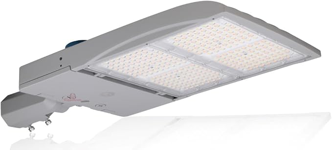RuggedGrade 300 Watt - NextGen IV Series LED Shoebox Light with Photocell - 45,000 Lumen - Color Selectable 30K/40K/50K - Slip Fit Mount - Gray