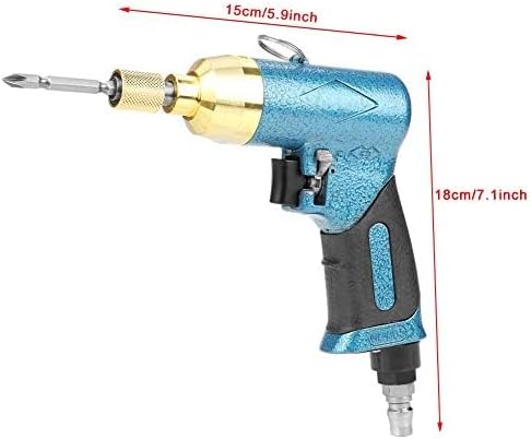 Handhold Screw Gun Air Straight Pneumatic Screwdriver with Screw Bit 5H 9000rpm(Screwdriver bit Random Color)