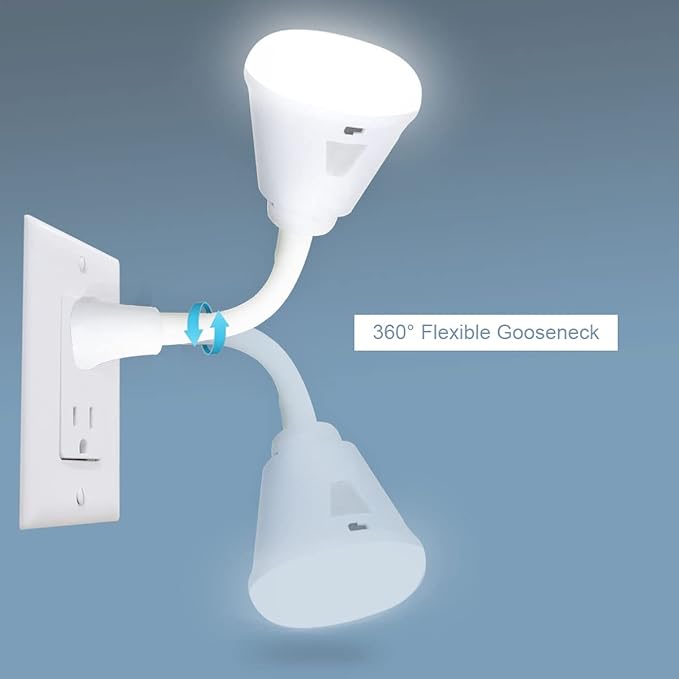 Plug in Motion Sensor Night Light, LED Infrared Sensor Light 6W Light AC 85-265V PIR Infrared Sensor Motion Detector Light Bulb Lamp (Warm Light, US Plug)