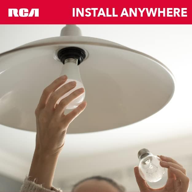 RCA Smart Light Bulbs, WiFi LED Light Bulb, Dimmable LED Lights, Dimmable 800 Lumens 10W (60W EQ A19), Compatible with Alexa and Google, Control from Anywhere with Smartphone, 2700K Soft White, 1-PK