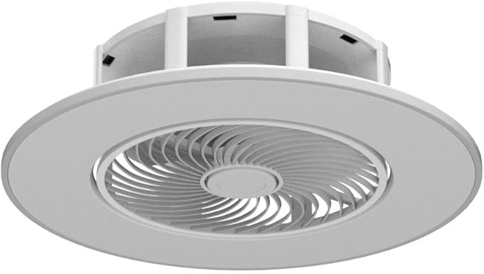 Bladeless Ceiling Fan with Light and Remote Control 22" Low Profile Ceiling Fan Modern Enclosed Multi-Speed Indoor Ceiling Fan 3 Color Temperatures Smart LED.