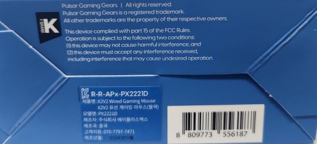 Pulsar Gaming Gears X2 Wired Gaming Mouse, Ultra Lightweight, Optical Switch, 26000 DPI, Motion Sync, PAW3395 Sensor (Medium, Wired, Black)