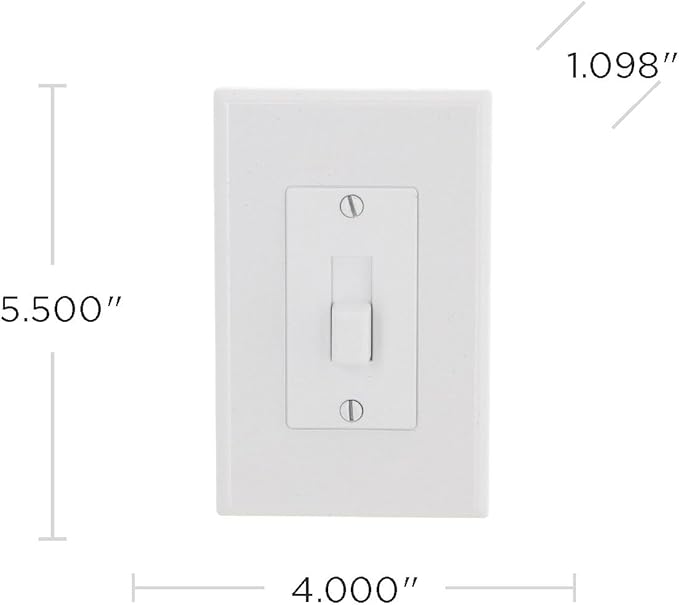 Taymac 2670W Revive Device Wall Plates 1-Gang Masque Decorator Cover, White