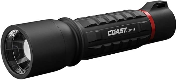 COAST XP11R Rechargeable Dual Power LED Flashlight, 3000 Lumens, Black