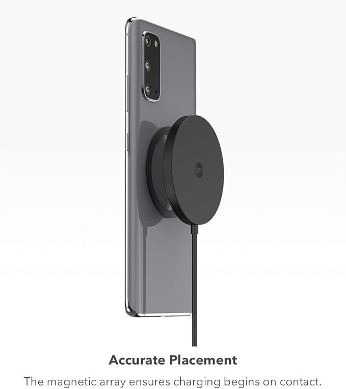 mophie snap+ Wireless Charger - 15W Wireless Charging pad for Qi-Enabled and MagSafe Compatible Devices, compatible with All new iPhones