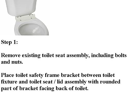 HEALTHLINE Toilet Safety Frame Rails Adjustable, Bathroom Grab Bar Toilet Frame Safety Rails with Padded Handrails, Toilet Support Rails for Seniors, Disabled, Elderly, Bariatric Toilet Rails 300 Lbs