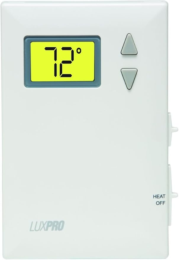 Lux Pro PSD010B Mechanical Non-Programmable Thermostat; 1 Heat Only; Without Fan; Batteries Included