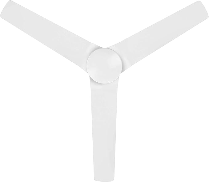 Mocha Indoor/Outdoor 3-Blade Smart Compatible Ceiling Fan 54in Matte White with Remote Control and Wall Cradle. Works with iOS/Android, Alexa, Google Assistant, Samsung SmartThings, and Ecobee.