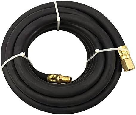 Heavy-Duty 3/8" x 25 ft Rubber Air Hose - 300 PSI- Built for durability and long-lasting performance in demanding environments. - D16112