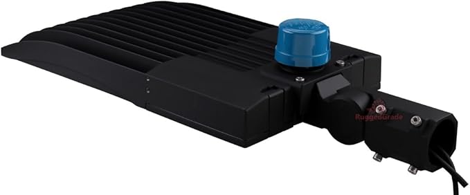 High Voltage 277-480V - Parking Lot Light- 42,000 Lumen - 300 watt - with PHOTOCELL - Slip FIT Mount - NextGen III LED Shoebox Lights - Dimmable - Black Housing