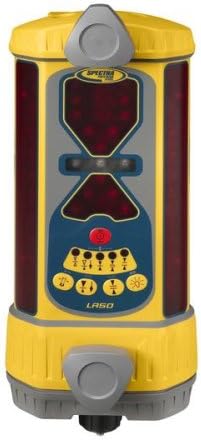 Spectra Precision LR50 Laser Machine Display Receiver, Built-In Blade Tilt, Plumb Indicator, LED Display, NiMH Batteries, Charger, Storage Case, Waterproof , green