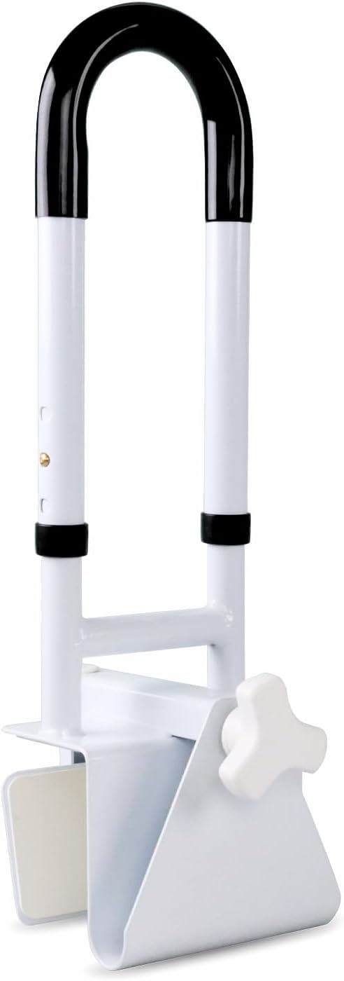 Adjustable Bathtub Grab Bars for Seniors, Tub Handle Grab Bar for Elderly Bath Support, Bathtub Safety Rail, Height and Width Adjustable