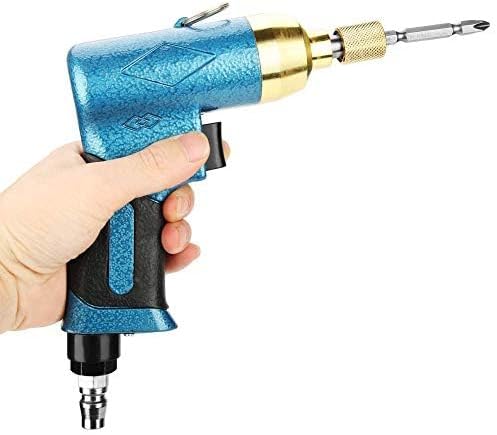 Handhold Screw Gun Air Straight Pneumatic Screwdriver with Screw Bit 5H 9000rpm(Screwdriver bit Random Color)