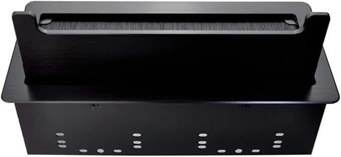 Table Power Brush Connectivity Box with 4 AC Power + 2 RJ45（CAT6） + 2 Audio 3.5mm + 1 VGA + 1 HDMI + 1 USB 3.0 (Female to Female) with 5.58ft Power Cord (Black)