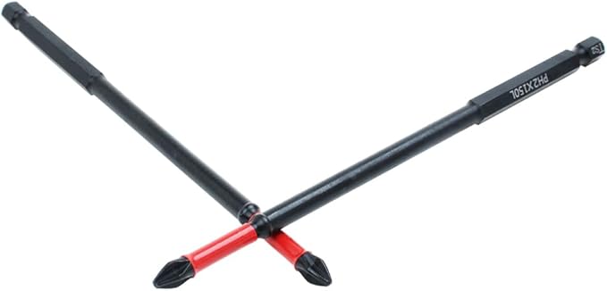 AUTOTOOLHOME 10 Pack Phillips PH2 Magnetic Anti Slip Screwdriver Bit Set 6 inch Length TS2 Anti-Slip Long Drill Bits Impact Driver Bits