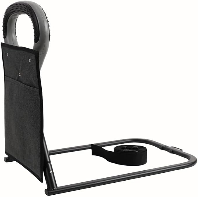 EASACE Bed Rails for Elderly Adults Safety,Adjustable Height Bed Assist Bar, Assistance for Getting in and Out of Bed,Bed Assist Rail with Storage Pocket.