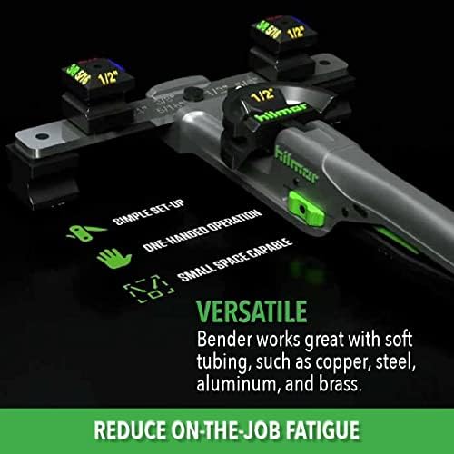 Hilmor 1839032 CBK Compact Tubing Bender Kit, 1/4" to 7/8", HVAC Tools and Equipment for Copper, Steel, Aluminum, Brass Tube and Pipe Bending, Black