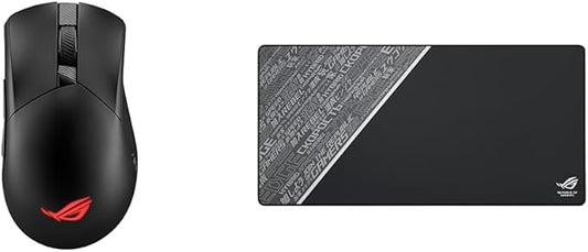 ASUS ROG Gladius III Wireless AimPoint Gaming Mouse, Connectivity (2.4GHz RF & ROG Sheath Black Mouse Pad | Extra-Large Gaming Surface Mouse Pad | Pixel Precise Tracking | Anti-Fray