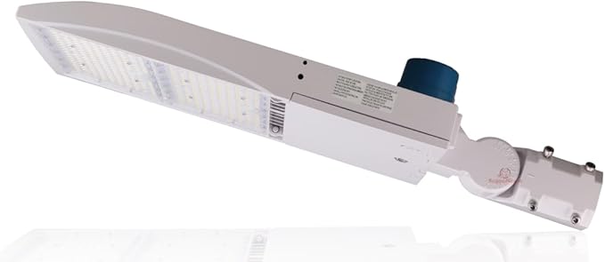 RuggedGrade 300W - NextGen IV Series LED Shoebox Light with Photocell - Color Selectable 30K/40K/50K - Slip Fit - White