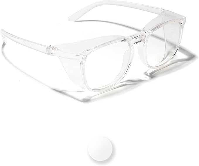 LianSan Oversize Anti-Fog Safety Glasses for Nurses, Z87.1 Certified Goggles for Women, Square UV Protection