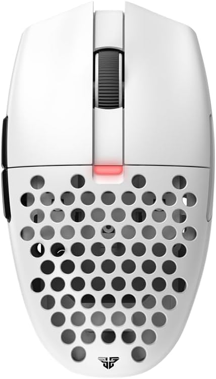FANTECH ARIA XD7 Wireless Gaming Mouse Pixart 3395 Gaming Sensor 26000 DPI, HUANO Switches, Super Lightweight 59 Grams and Ambidextrous Egg Shape, 3 Mode Connectivity, White