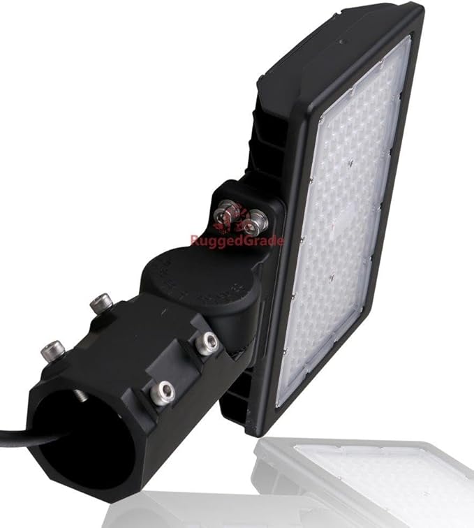 RuggedGrade 90W LED Flood Light | Kivo Series | 11,250 Lumens | 5000K Daylight | Outdoor Waterproof Security Light | Slip Fit Mount with Photocell | DLC 5.1 Premium