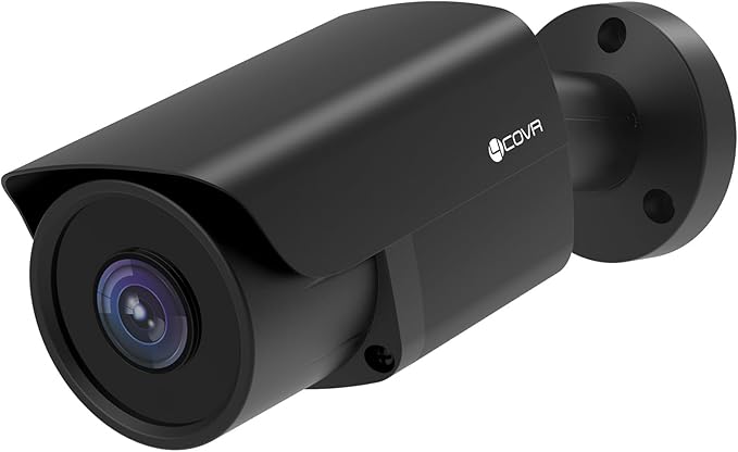 4COVR 4K PoE Security IP Bullet Camera Outdoor, 8-Megapixel UHD Wired Surveillance Video Camera, AI Human Vehicle Detection, 110° Wide Angle 2.8mm Lens with Audio, 100ft IR Night Vision, LY37EB8MA