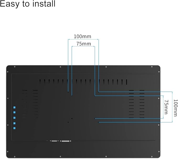 GreenTouch 22 Inch Open-Frame Touchscreen LCD Monitor - Capacitive PCAP Multi Touch -1680x1050-16:10-Black and Silver Bezel