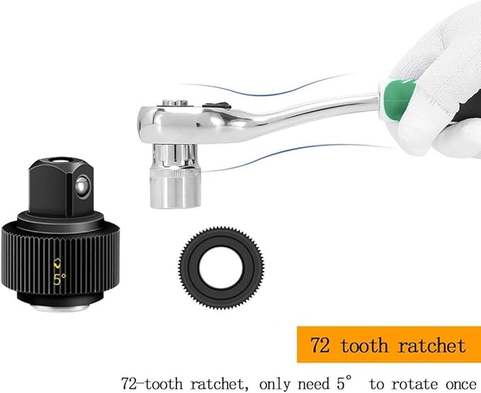 53 Pieces Socket Set 1/4 inch Ratchet Wrench Tool Set, with Bit Socket Set Metric and Extension Bar for Auto Repairing and Household, with Storage Case (53)