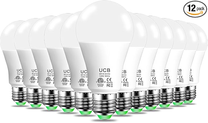 UCB Alexa Light Bulb 1300LM, 12W Smart Light Bulbs Warm White to Daylight Tunable, A19 E26 Bluetooth LED Bulbs for Bedroom Kitchen Living Room Office（12 Pack）