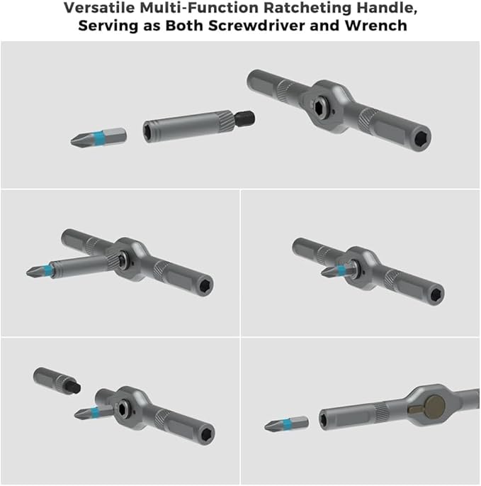 42 in 1 Magnetic Screwdriver Set, DIY Ratchet Screwdriver Set, Removable Self-assembly Precision Screwdriver Kit, Magnetic DIY Precision Tool Kit for PC Laptop Mobile Cell Phone Digital Watch