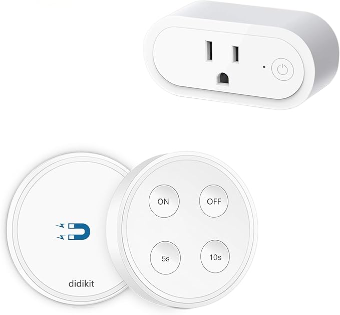 Garbage Disposal Wireless Switch Kit, Sink Top Waste Disposal On/Off Switch Remote with 5s/10s Timer, Air Switch Replacement for Waste Food Disposer Up to 1HP, 16A/1800W, White