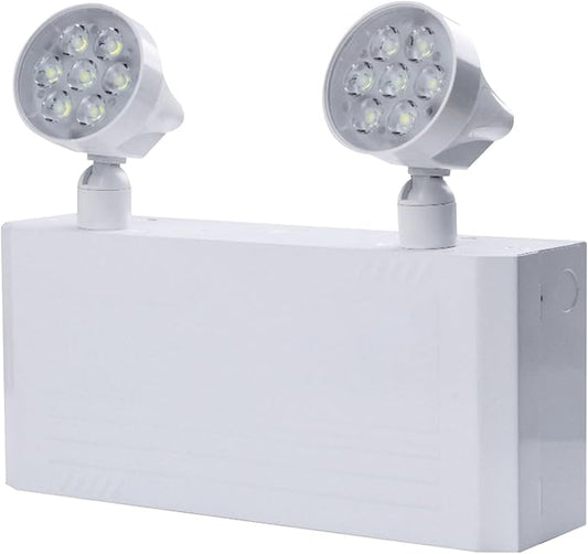 GZRUIYANG Emergency Lights with Remote Capabilities, Battery Pack, 6V DC Output, Commercial Battery Unit Emergency Lights with 2 by 5 watts Head, Up to 700 Lumens