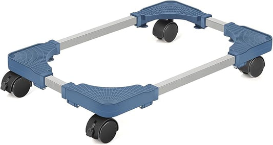 Liitrton Mobile CPU Stand, Adjustable Computer Tower Stand with 4 Locking Casters,Ventilated PC Stand for Floor with Multiple Colors, Fits Most PC Tower Under Desk Stand for Office Gamers (Blue)