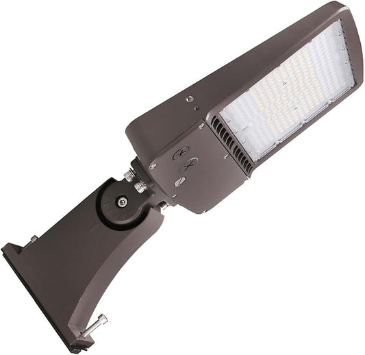 150W LED Parking Lot Light, 21000LM(140lm/w) LED Shoebox Area Light(600W HID/HPS Equivalent), 5700K Dimmable Outdoor Commercial Street Lighting -10KV Surge Protection IP65 100-277V UL DLC Listed
