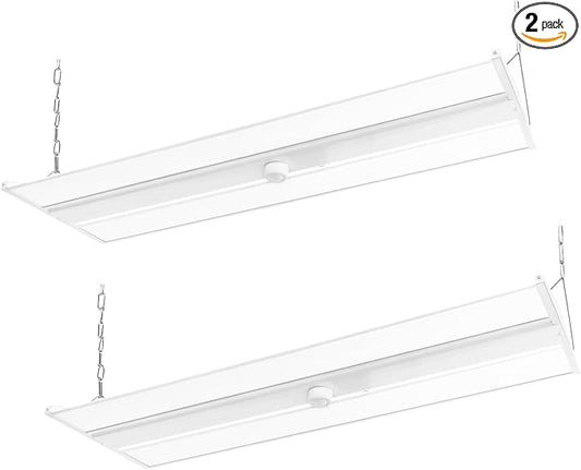 4FT High Bay LED Light with Motion Sensor, 270W High Bay LED Lights, 40500LM 150LM/W, 120-277V, 0-10V Dimmable, 5000K Linear Shop Light for Warehouse Workshop Garage, UL Listed - 2PK