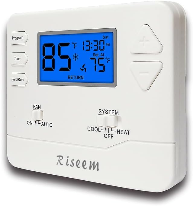 Programmable Thermostat for Home, 5-1-1 Day Programmable,Multi-Stage,2 Heat/2 Cool,Digital Energy-Saving Thermostat,Advanced Thermostat for Enhanced Home HVAC Systems，Blue Backlight
