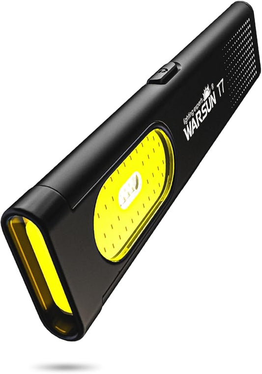 WARSUN Compact Multi-Mode Pocket LED Flashlight - 675LM, USB-C Rechargeable, IPX4, Dual Material, Red/Blue Strobe, for Everyday Carry & Travel